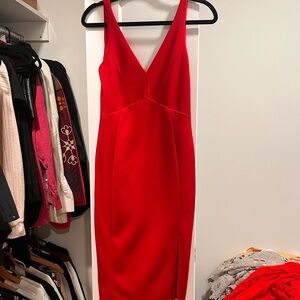 Lulu's Red Sleeveless Wedding Dress